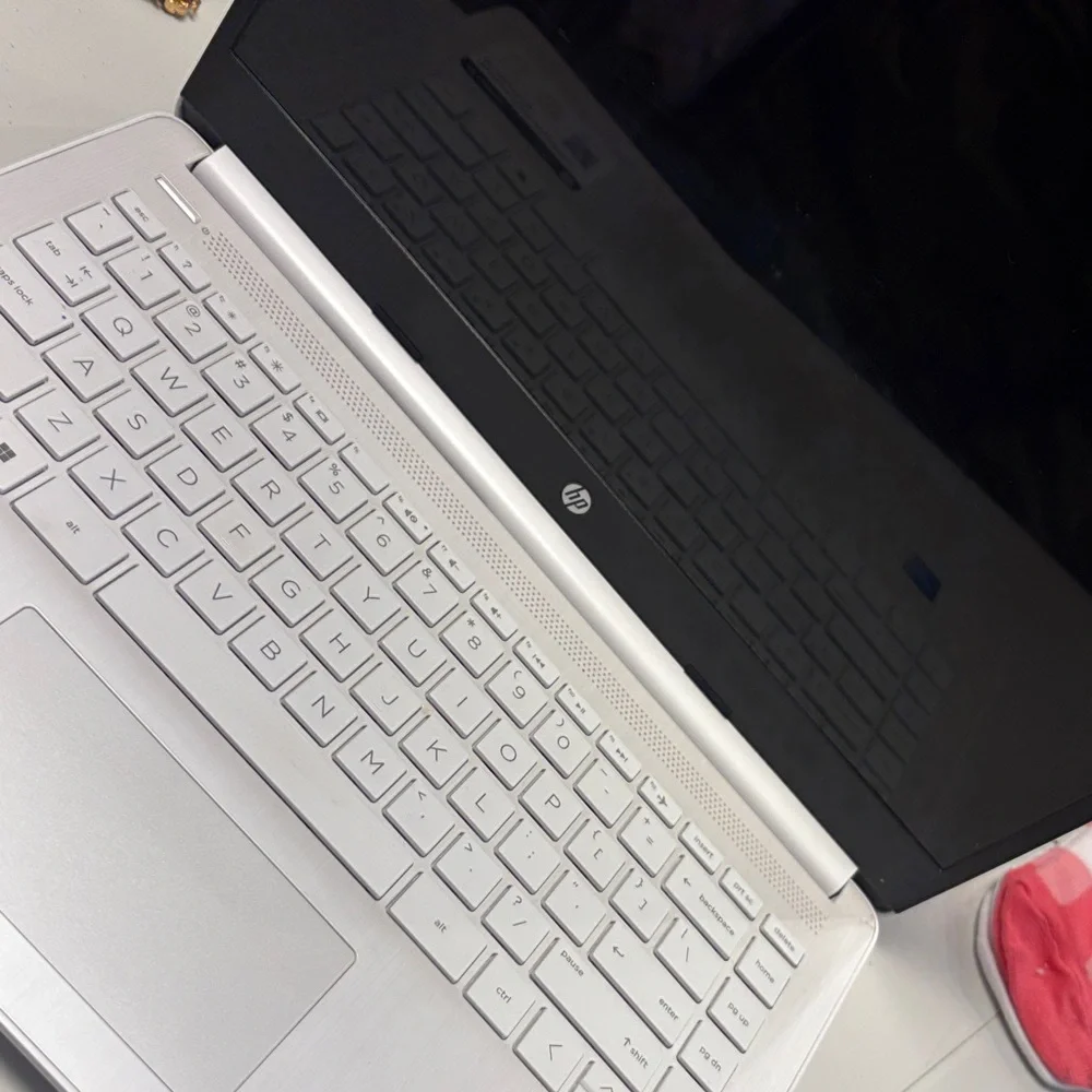 HP Sleek White Laptop